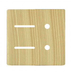 Placa p/ 2 Interruptores + 2 Furos 4x4 - Novara Maple